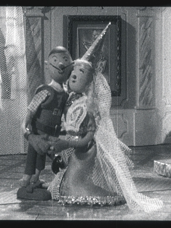 Prizor iz slovenskega lutkovnega animiranega filma 7 na en mah iz leta 1952